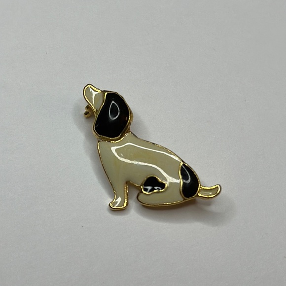 Vintage Enameled Dog Pin - Picture 1 of 7